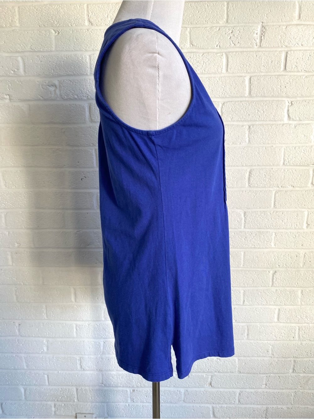Lilly Pulitzer Sleeveless Pintuck Henley Top Tunic BlouseCobalt Blue Small Beach - Picture 5 of 12